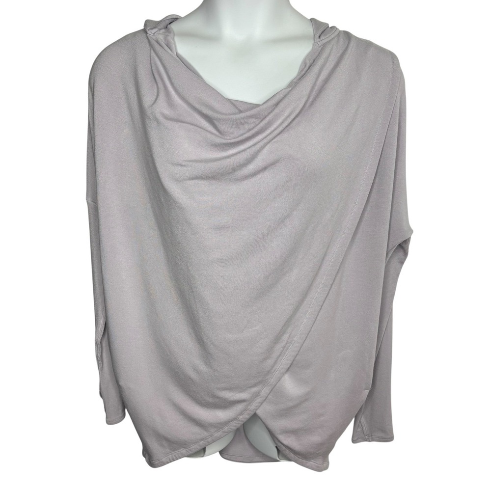 Athleta Hooded Wrap Sweatshirt Long Sleeve Modal‎ Blend Women's Size M Medium